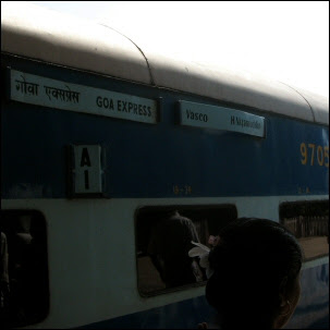 Goa express train from Goa to Delhi in 2006