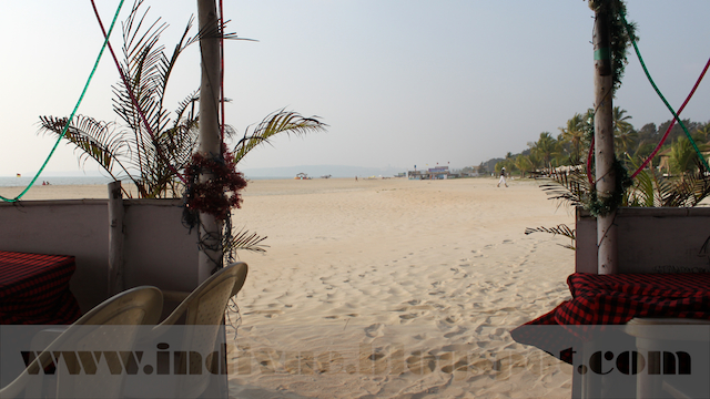 View from a beach shack on Arossim Beach, Goa