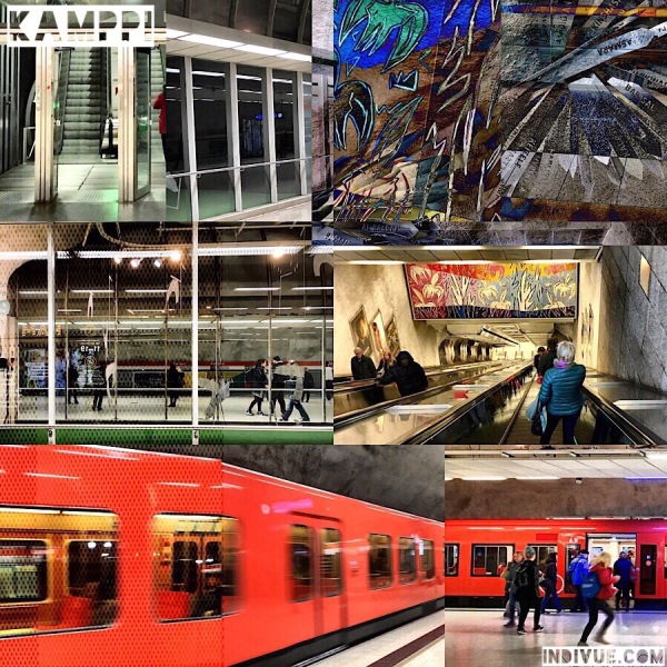 Kamppi, Helsinki, metrostation -collage