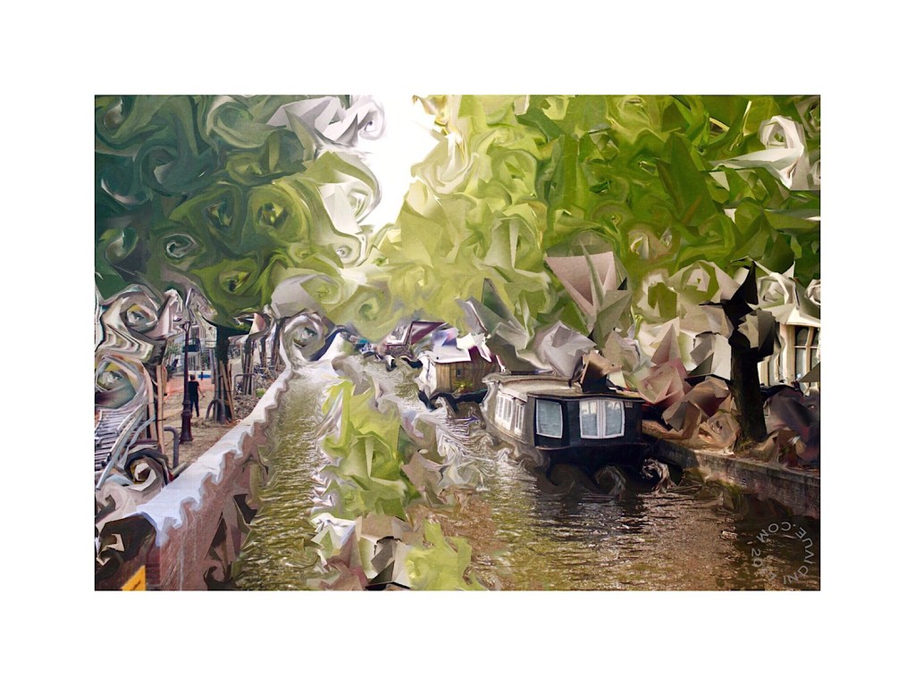Photopainting inspired by Amsterdam canals