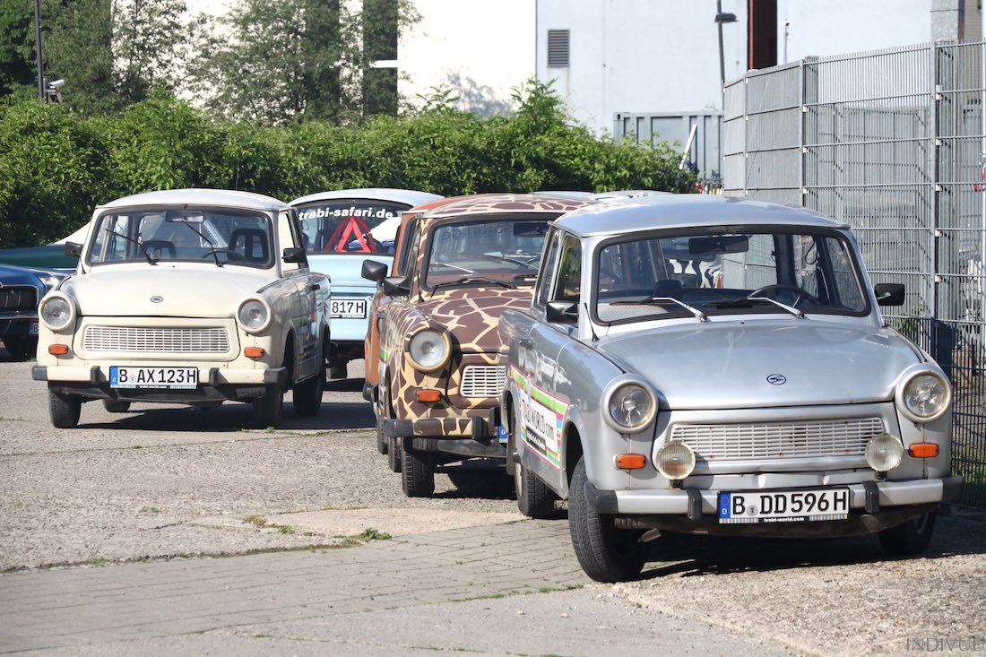Grey and white trabis in Berlin