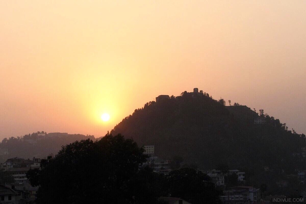 Sunset in Mussoorie, hillstation in North India
