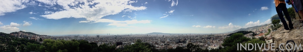 Panoramic view over Barcelona city