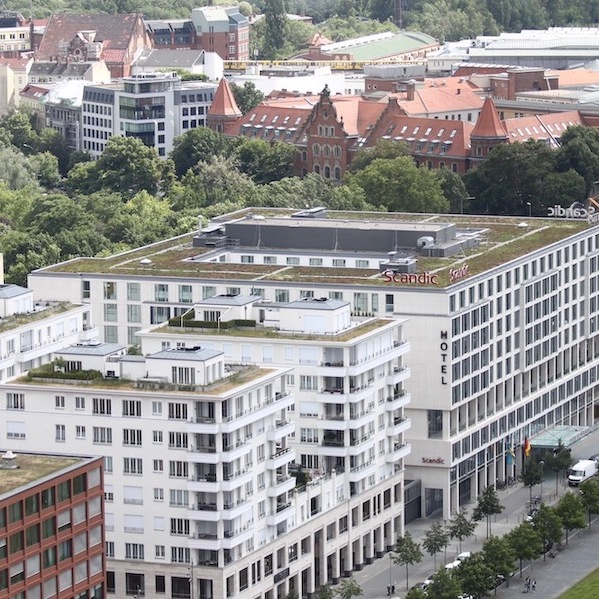 Hotel Scandic Potsdamer Platz Berlin aerial view