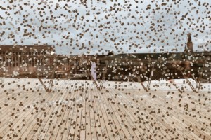 Window decoration dots in Oodi library