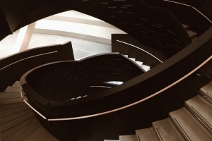 Stairs in Oodi library, Helsinki Finland