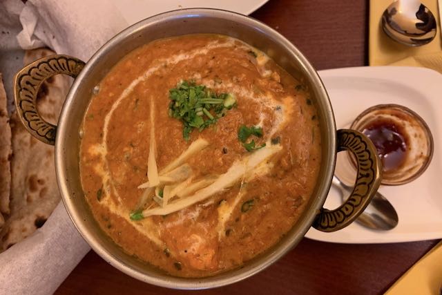 Butter chicken, Golden Tikka restaurant, Prague