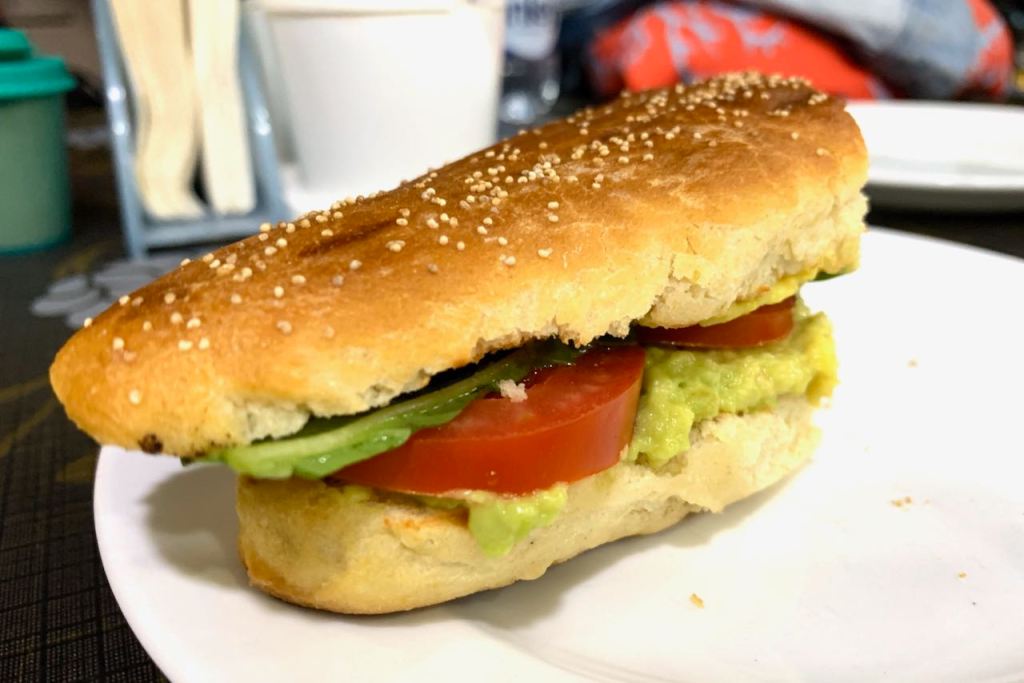 Veg sandwich in German Bakery