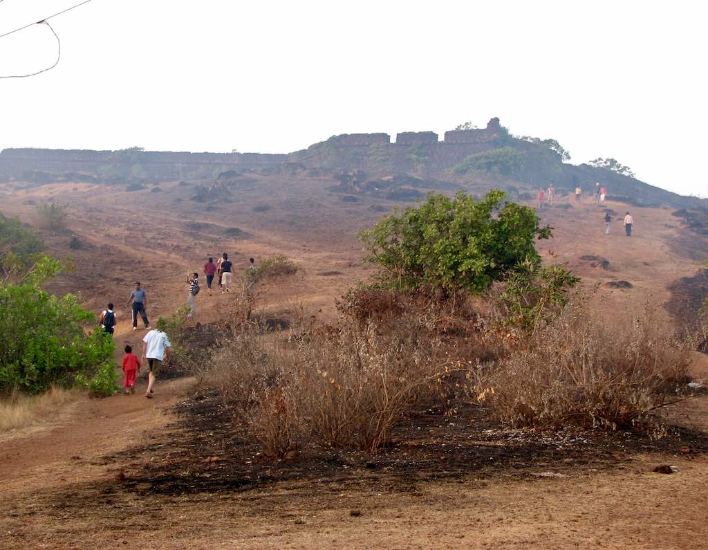 Tourists climbing to the Chapora Fort in North Goa