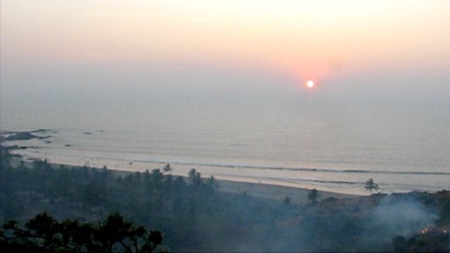 View from Fort Chapora towards sunset