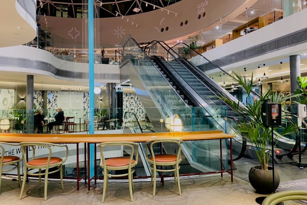 Inside Gasm Cafe and Bar in Kämp Galleria, Helsinki, Finland