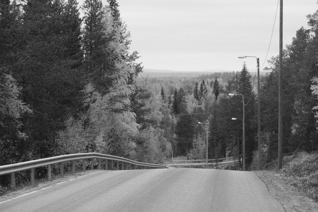Hilly road in Kuusamo