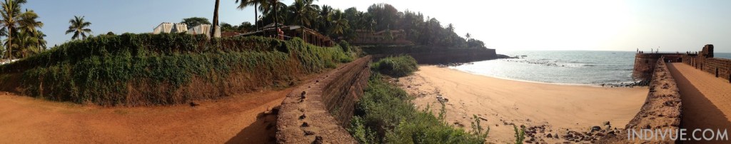 Panorama photo of Fort Aguada in Goa, India