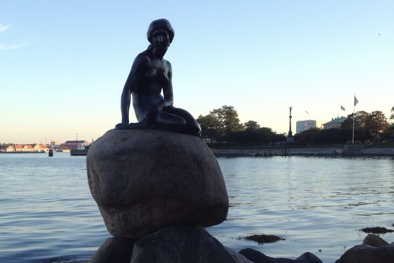 The Little Mermaid statue in Copenhagen
