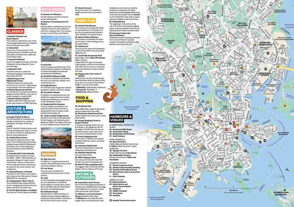 How to find an official Helsinki Highlights visitor map