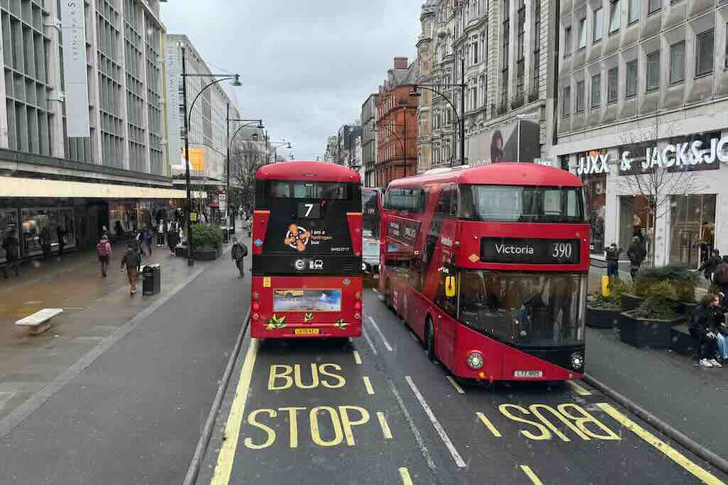 London Doubedeckers number 7 and 390