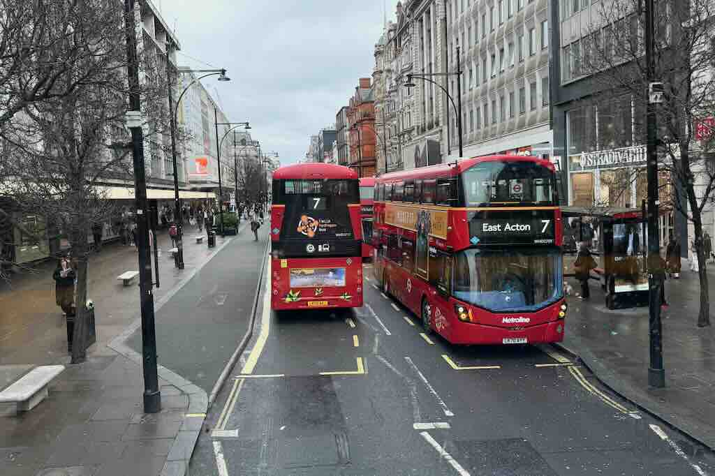 Double-decker bus in Central London