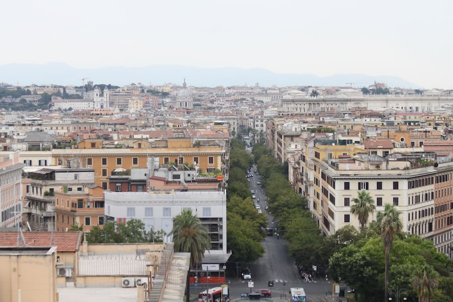 Rome city ceilings view high
