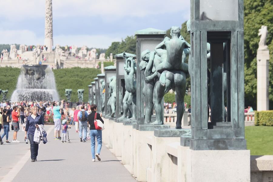 Sculpture Park in Oslo during summertime