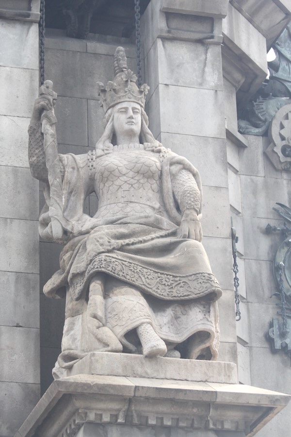 The Columbus Monument – Kingdoms of Spain at the Base