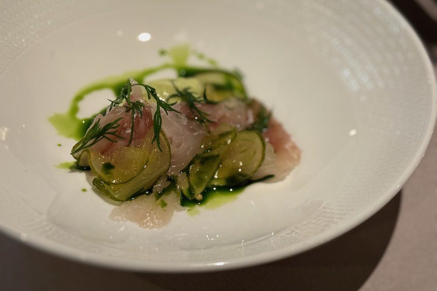 Sugar-salted whitefish from Åland with pickled cucumber and herring mayonnaise