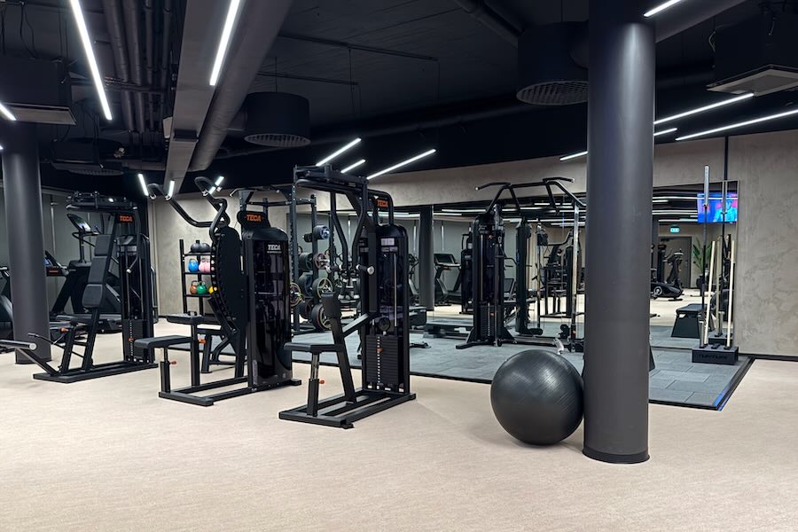The gym and equipment at NH Collection Helsinki Grand Hansa