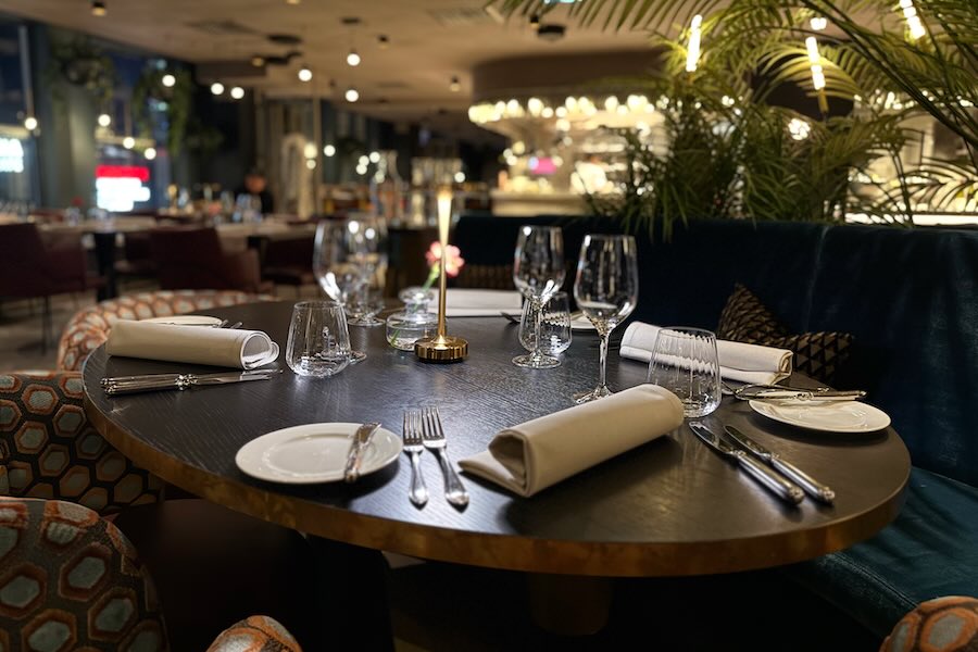 Table setting at Hansa Café Bar & Brasserie