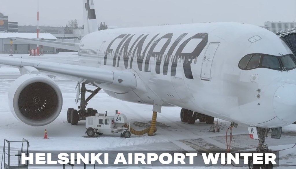 Helsinki airport winter
