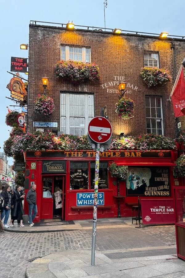 The Temple Bar facade in Dublin