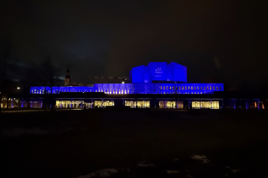 Finlandia Hall in Helsinki is Alvar Aalto architecture and UNESCO World Heritage Site